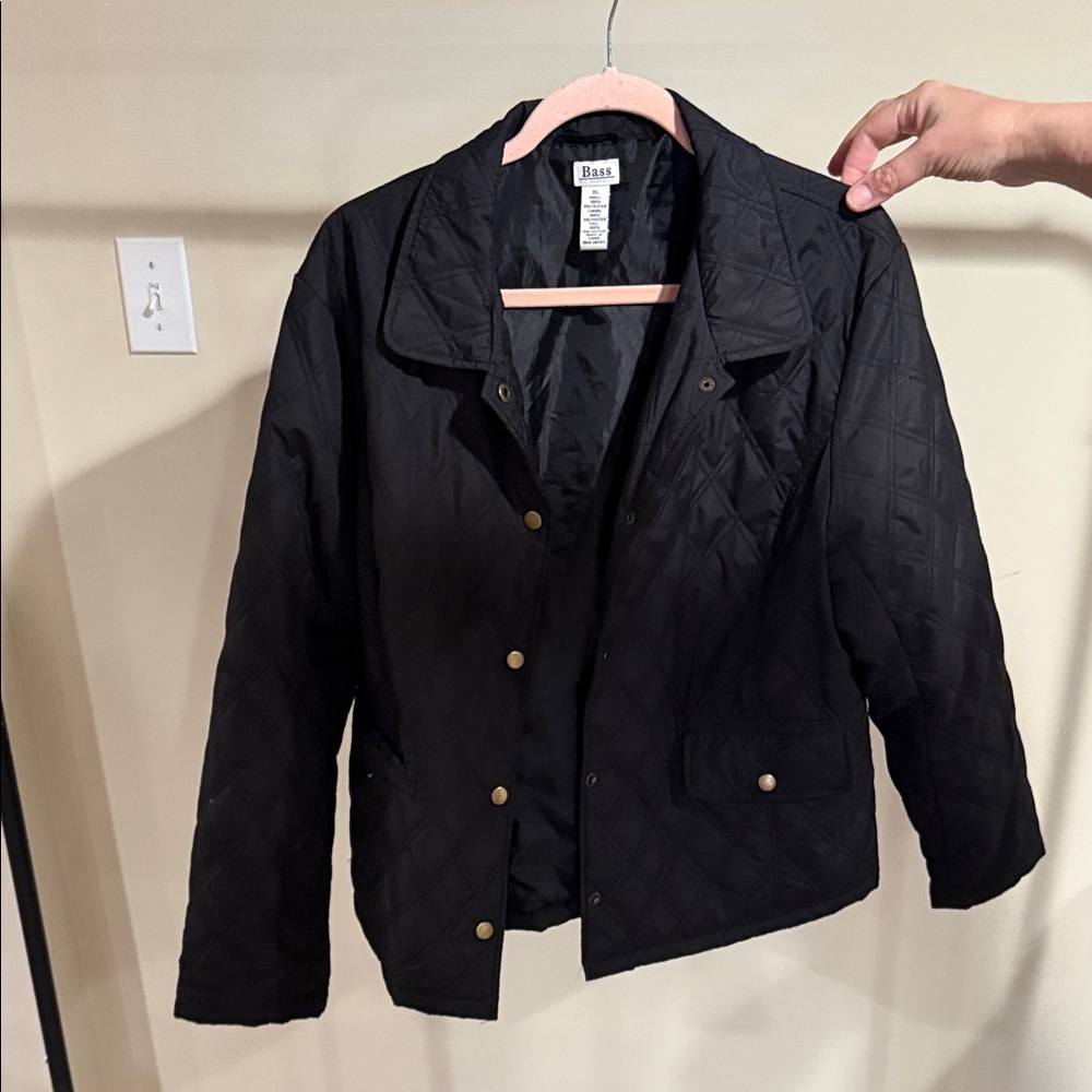 Bass Women's Black Quilted Utility Jacket